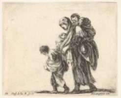 Free download Beggar Woman with Three Children, from Diversi capricci free photo or picture to be edited with GIMP online image editor