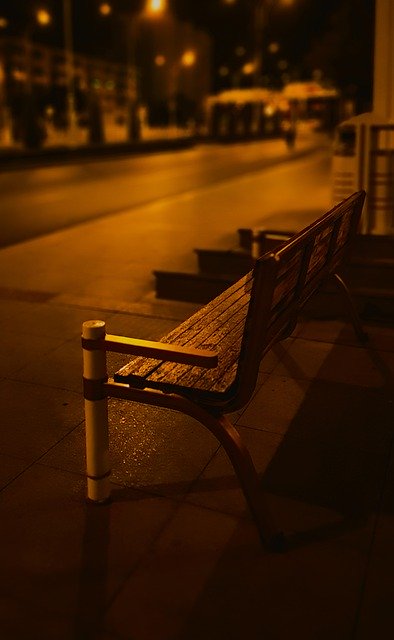 Free download bench park autumn night ashgabat free picture to be edited with GIMP free online image editor