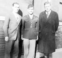 Free download Bert and Lionel Chatel with Lawrence Bellemare- March 1944 free photo or picture to be edited with GIMP online image editor