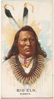 Free download Big Elk, Ponca, from the American Indian Chiefs series (N2) for Allen & Ginter Cigarettes Brands free photo or picture to be edited with GIMP online image editor