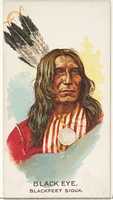 Free download Black Eye, Blackfeet Sioux, from the American Indian Chiefs series (N2) for Allen & Ginter Cigarettes Brands free photo or picture to be edited with GIMP online image editor