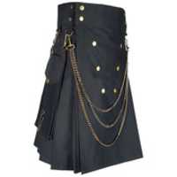 Free download BLACK UTILITY KILT WITH CHAIN For Men free photo or picture to be edited with GIMP online image editor