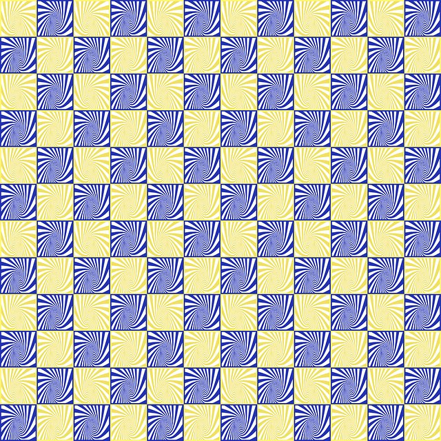 Free download Blue Yellow Pattern Op -  free illustration to be edited with GIMP free online image editor