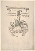 Free download Bookplate with the coat of arms of Konrad Peutinger free photo or picture to be edited with GIMP online image editor