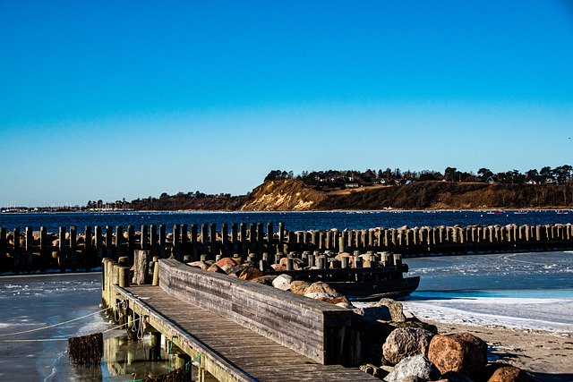 Free download breakwater coast frozen winter free picture to be edited with GIMP free online image editor