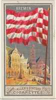 Free download Bremen, from the City Flags series (N6) for Allen & Ginter Cigarettes Brands free photo or picture to be edited with GIMP online image editor