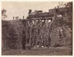 Free download Bridge on Orange and Alexandria Rail Road, as Repaired by Army Engineers under Colonel Herman Haupt free photo or picture to be edited with GIMP online image editor