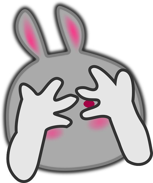 Free download Bunny Hiding Face - Free vector graphic on Pixabay free illustration to be edited with GIMP free online image editor