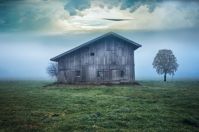 Free download cabin field nature landscape sky free picture to be edited with GIMP free online image editor