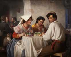 הורדה חינם של Carl Bloch, In A Roman Osteria תמונה או תמונה בחינם לעריכה עם עורך התמונות המקוון GIMP