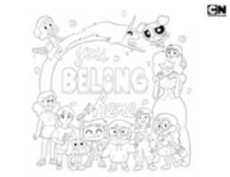 Free download Cartoon Network You Belong Coloring Page free photo or picture to be edited with GIMP online image editor