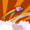 Cartoon: Nyan Cat theme 1920x1080  screen for extension Chrome web store in OffiDocs Chromium