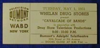 Free download Cavalcade Of Bands-Ticket May 1, 1951 (DuMont) free photo or picture to be edited with GIMP online image editor