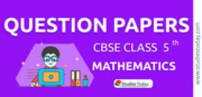 Free download CBSE Class 5 Mathematics Question Papers free photo or picture to be edited with GIMP online image editor