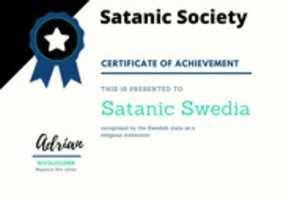 Free download Certificate Satanic Swedia free photo or picture to be edited with GIMP online image editor