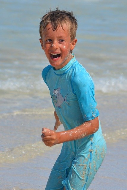 Free download child boy pleasure fun laugh sea free picture to be edited with GIMP free online image editor