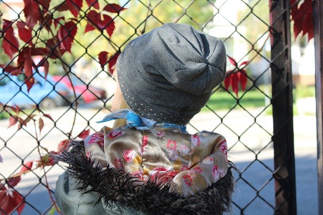 Free download child wait behind childhood fence free picture to be edited with GIMP free online image editor