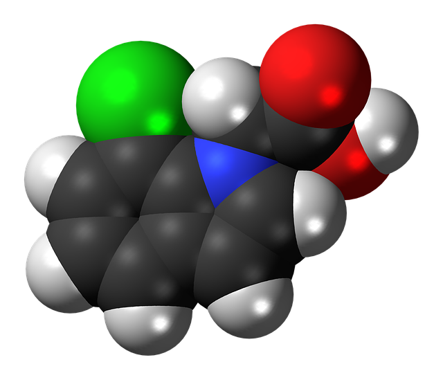 Free download Chloroindole Acetic Acid Molecule -  free illustration to be edited with GIMP free online image editor