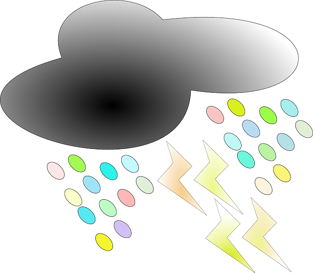 Free download Cloud Lightning Rain - Free vector graphic on Pixabay free illustration to be edited with GIMP free online image editor