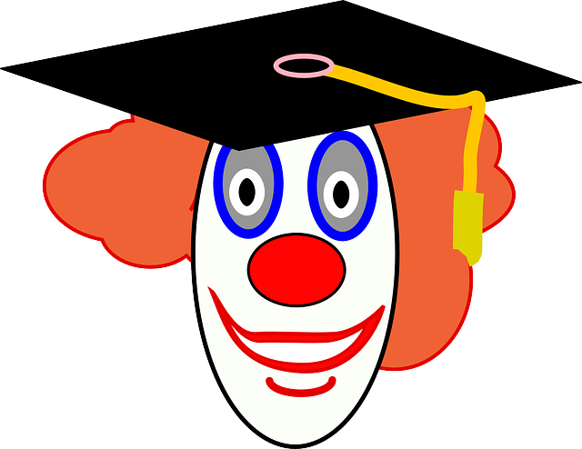 Free download Clown Graduation Graduate - Free vector graphic on Pixabay free illustration to be edited with GIMP free online image editor