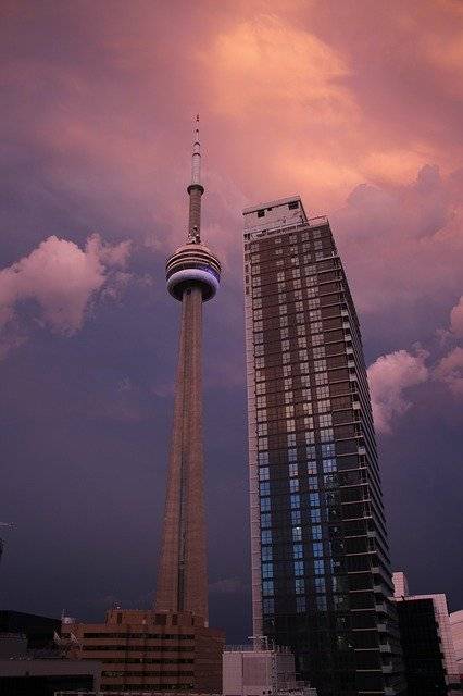 دانلود رایگان cn tower in toronto pink sky عکس رایگان برای ویرایش با ویرایشگر تصویر آنلاین رایگان GIMP