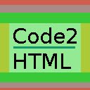 Code2HTML  screen for extension Chrome web store in OffiDocs Chromium