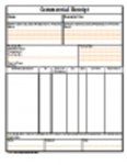 Free download Commercial Receipt Template DOC, XLS or PPT template free to be edited with LibreOffice online or OpenOffice Desktop online