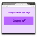 Complice New Tab Page  screen for extension Chrome web store in OffiDocs Chromium