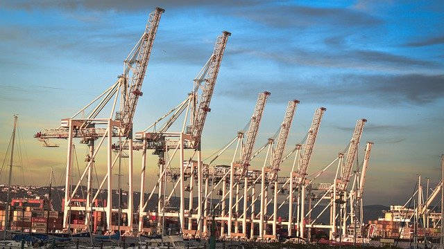 Free download container cranes coast port free picture to be edited with GIMP free online image editor