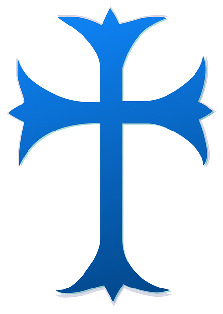 Free download Cross Blue Religious -  free illustration to be edited with GIMP free online image editor