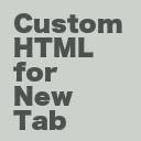 Custom HTML for New Tab  screen for extension Chrome web store in OffiDocs Chromium