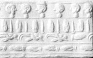 Free download Cylinder seal: four registers: hands, human and goat heads free photo or picture to be edited with GIMP online image editor