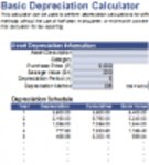 Free download Depreciation Calculator DOC, XLS or PPT template free to be edited with LibreOffice online or OpenOffice Desktop online