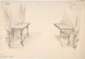 Free download Designs for Two Marble Pier Tables with Draperies free photo or picture to be edited with GIMP online image editor