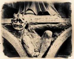 Free download Digital Collodion Wet Plate Process Photograph of a Grotesque at Cathedrale Notre Dame de Paris free photo or picture to be edited with GIMP online image editor