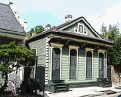 Free download Digital Comic Drawing of a Green French Quarter Shotgun House in New Orleans free photo or picture to be edited with GIMP online image editor