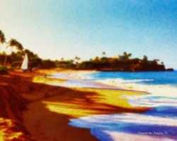 Free download Digital Oil Painting of a Maui Beach free photo or picture to be edited with GIMP online image editor