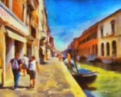 Free download Digital Oil Painting of a Murano Canal free photo or picture to be edited with GIMP online image editor