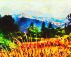 Free download Digital Oil Painting of the Santa Cruz Mountains free photo or picture to be edited with GIMP online image editor