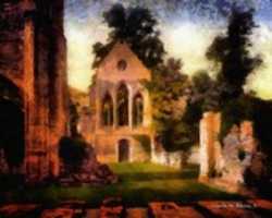 Free download Digital Oil Painting of the Valle Crucis Abbey free photo or picture to be edited with GIMP online image editor