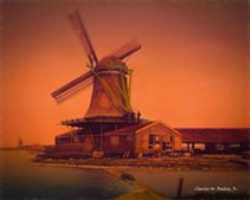 Free download Digital Pastel Drawing of a Holland Windmill under Construction free photo or picture to be edited with GIMP online image editor