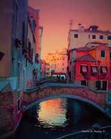 Free download Digital Pastel Drawing of Three Bridges Spanning a Canal in Venice free photo or picture to be edited with GIMP online image editor