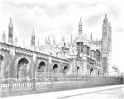 Free download Digital Pencil Drawing of Kings College, University of Cambridge free photo or picture to be edited with GIMP online image editor