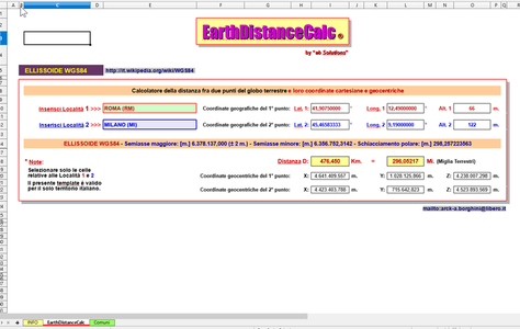 Free download Distanza tra due località italiane DOC, XLS or PPT template free to be edited with LibreOffice online or OpenOffice Desktop online