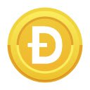 Dogecoin Price Ticker!  screen for extension Chrome web store in OffiDocs Chromium