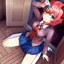 Doki Doki Clube de Literatura! (Videogame) Tela de anime para extensão Chrome web store em OffiDocs Chromium