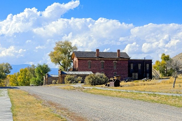 Free download Downtown Bannack Hotel Meade free photo template to be edited with GIMP online image editor