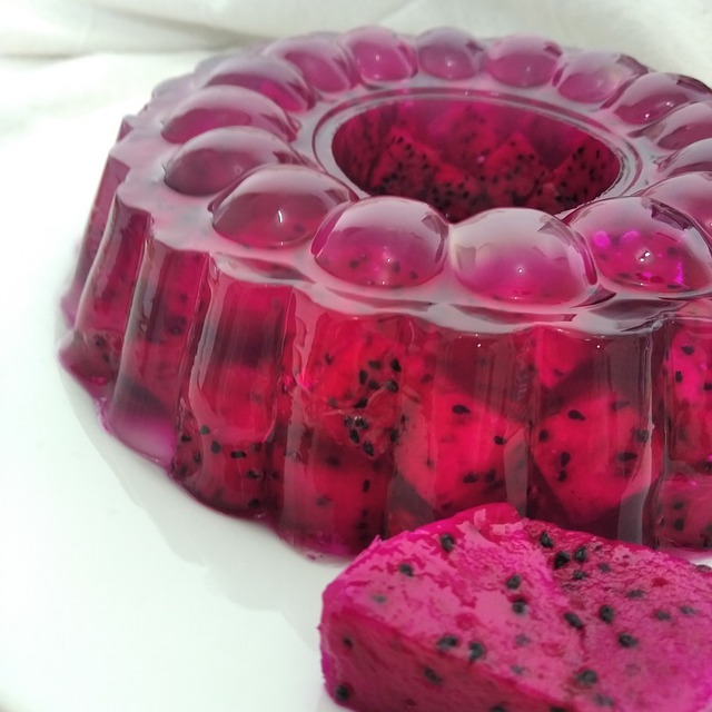 Free download dragon fruits pudding jelly gelatin free picture to be edited with GIMP free online image editor