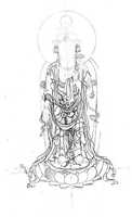 Free download Drawing of Eleven-headed Kannon free photo or picture to be edited with GIMP online image editor