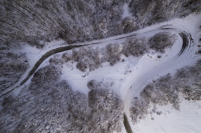 Free download drone dji camera road snow free picture to be edited with GIMP free online image editor